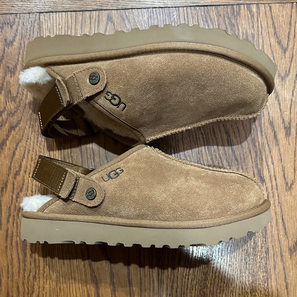 UGG Tan Suede Slip-On Shoes - Picture 2 of 11